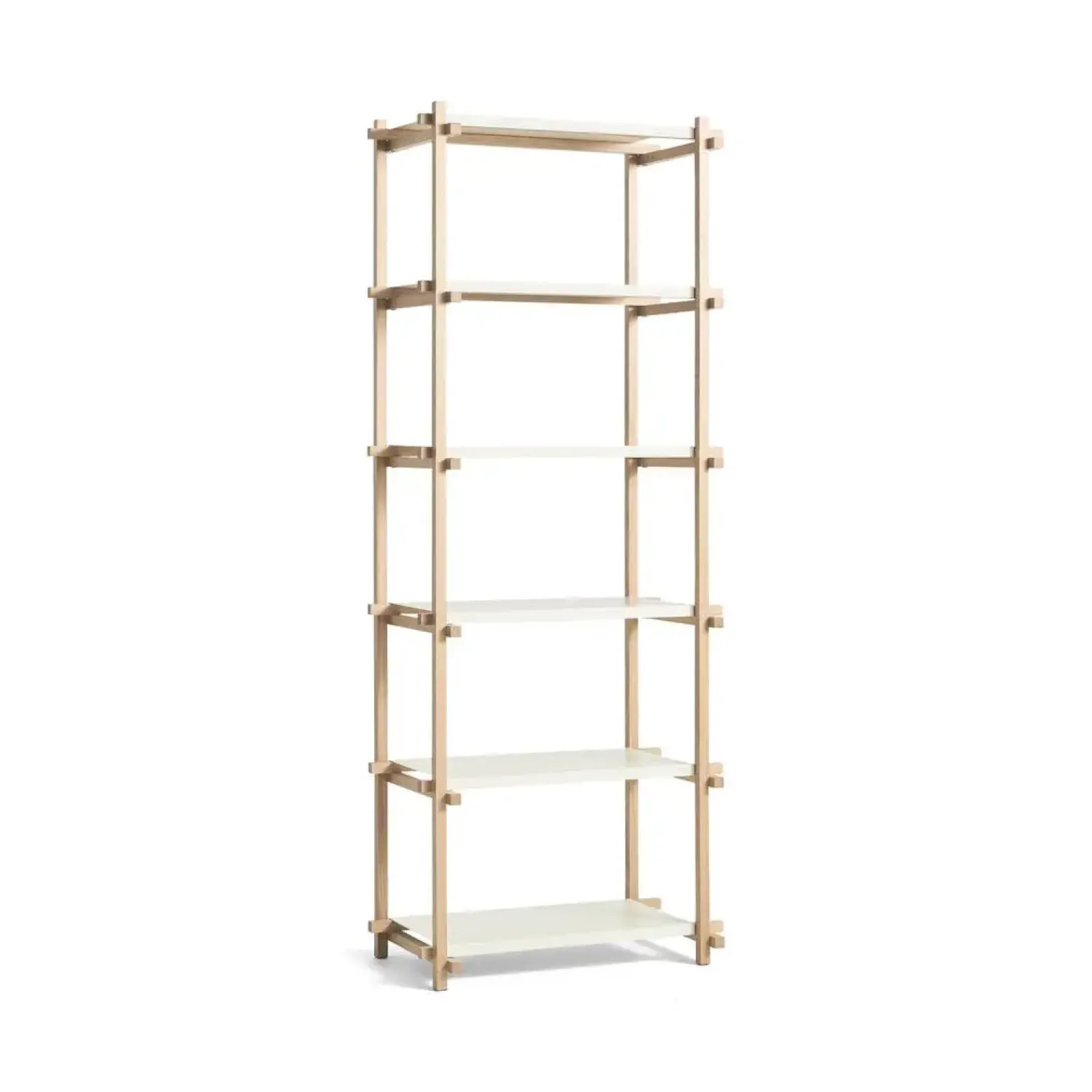 New Hay - Woody Shelving 2.0 Column High - Hvid/Eg - 6 hylder