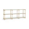 Online Hay - Woody Shelving 2.0 Column Low - Klar Glas/Eg - 9 hylder