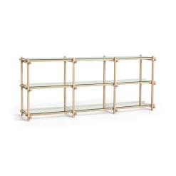 Online Hay - Woody Shelving 2.0 Column Low - Klar Glas/Eg - 9 hylder
