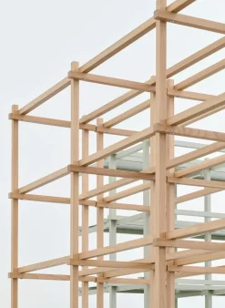 Online Hay - Woody Shelving 2.0 Column Low - Klar Glas/Eg - 9 hylder