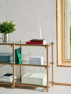 Discount Hay - Woody Shelving 2.0 Column Low - Eg/glas - 3 glashylder