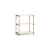Best Hay - Woody Shelving 2.0 Column Low - Hvid/Eg - 3 hylder
