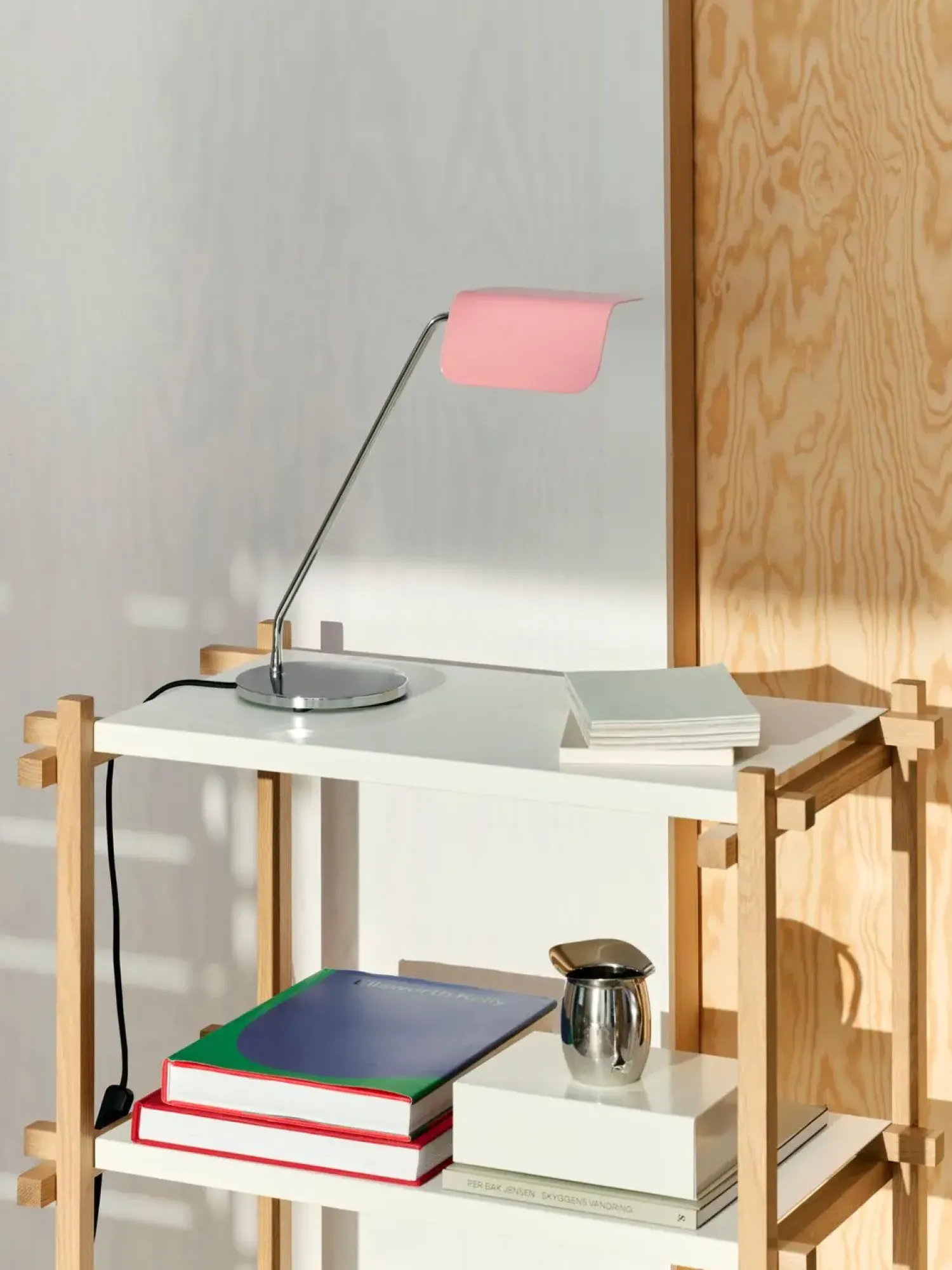 Best Hay - Woody Shelving 2.0 Column Low - Hvid/Eg - 3 hylder