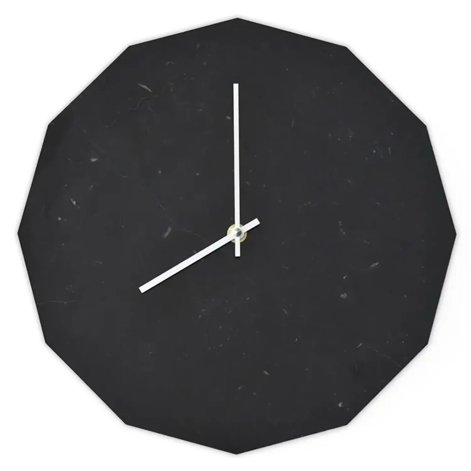 Online Hemverk - Marble Nero Vægur, Sølv Ø28