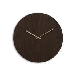 Outlet Hemverk - Vægur - Dark Oak - Mørk Eg/Kobber - Ø38 cm