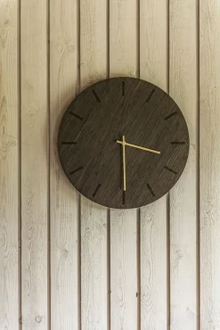 Online Hemverk - Vægur - Dark Oak - Mørk Eg/Kobber - Ø28 cm