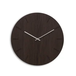 Clearance Hemverk - Vægur - Dark Oak - Mørk Eg/Sølv - Ø38 cm