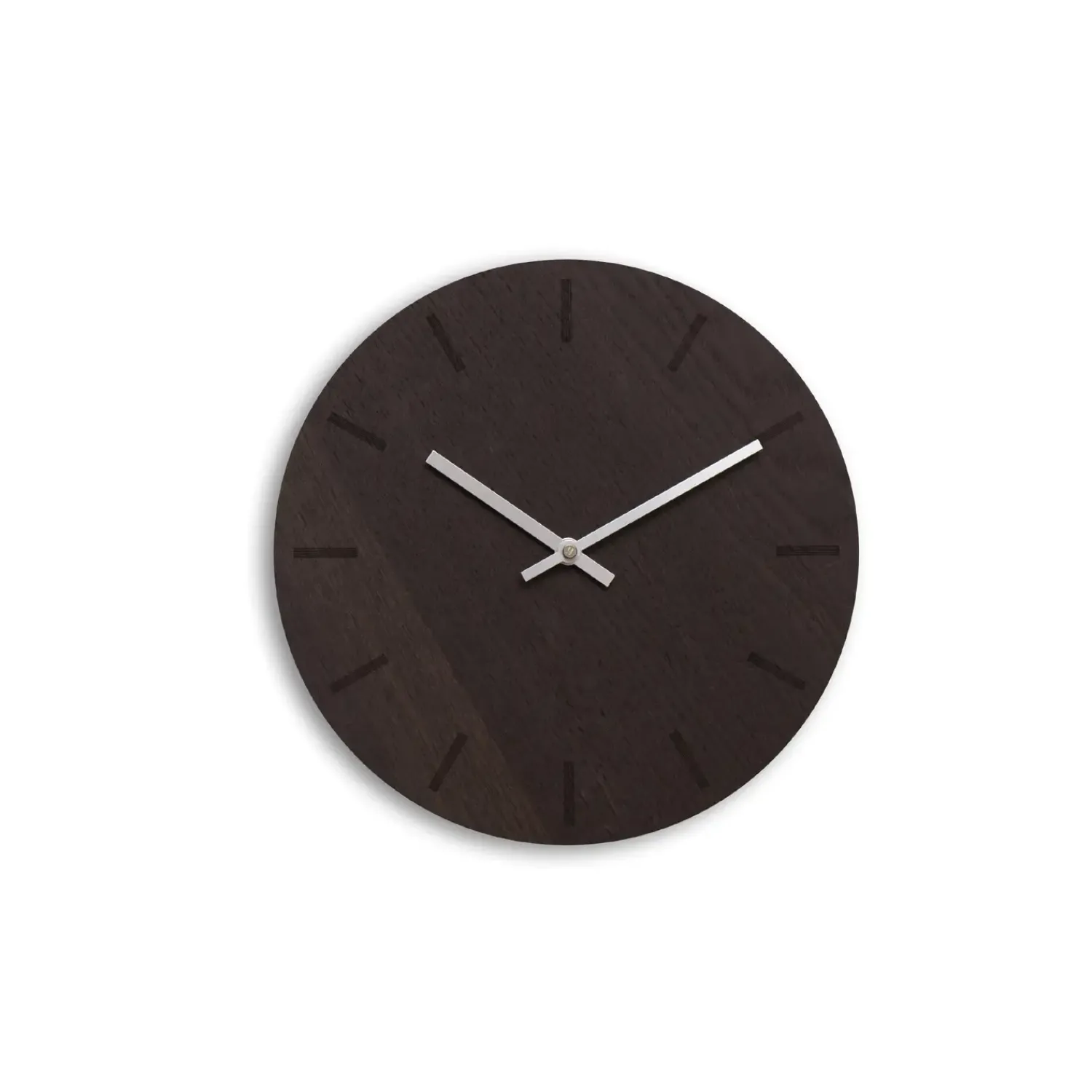 Clearance Hemverk - Vægur - Dark Oak - Mørk Eg/Sølv - Ø28 cm