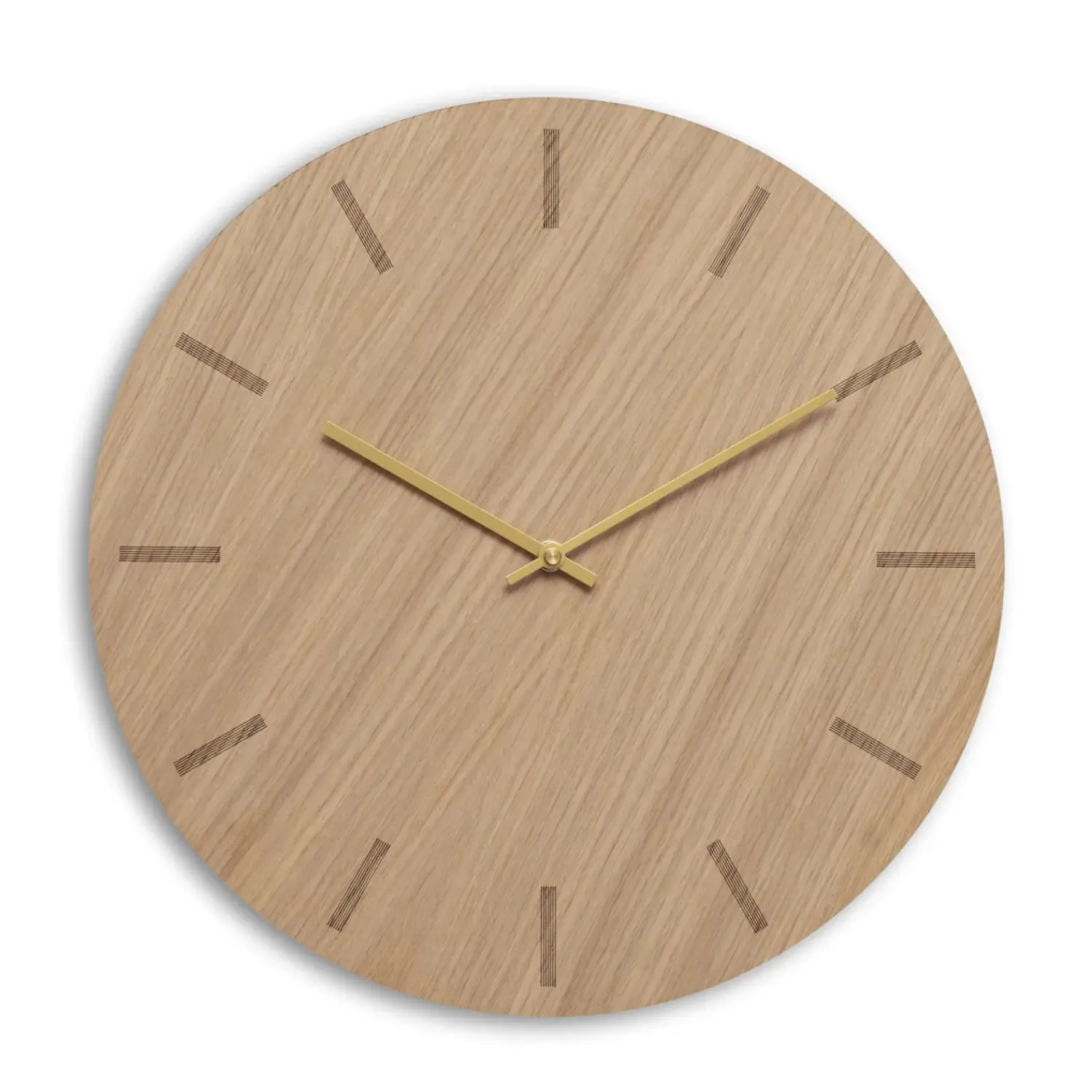 Best Hemverk - Vægur - Light Oak - Eg/Guld - Ø38 cm