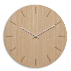 Sale Hemverk - Vægur - Light Oak - Eg/Sølv - Ø38 cm