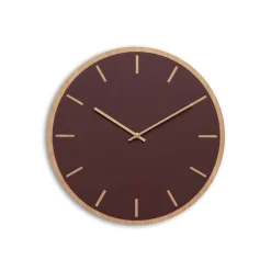 Best Hemverk - Vægur - Lys Eg/Burgundy - Kobber visere - Ø38 cm