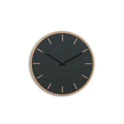 Discount Hemverk - Vægur - Lys Eg/Mørkegrøn - Sorte visere - Ø28 cm