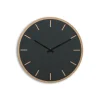 New Hemverk - Vægur - Lys Eg/Mørkegrøn - Sorte visere - Ø38 cm