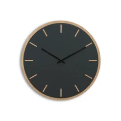 New Hemverk - Vægur - Lys Eg/Mørkegrøn - Sorte visere - Ø38 cm
