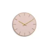 New Hemverk - Vægur - Lys Eg/Powder Dusty Rose - Guld visere - Ø28 cm