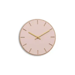 New Hemverk - Vægur - Lys Eg/Powder Dusty Rose - Guld visere - Ø28 cm
