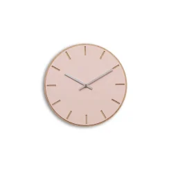 Discount Hemverk - Vægur - Lys Eg/Powder Dusty Rose - Sølv visere - Ø28 cm