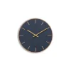 Outlet Hemverk - Vægur - Lys Eg/Smokey blue - Guld visere - Ø28 cm