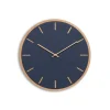 Online Hemverk - Vægur - Lys Eg/Smokey blue - Kobber visere - Ø38 cm