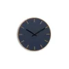 Hemverk - Vægur - Lys Eg/Smokey blue - Sorte visere - Ø28 cm