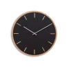 Online Hemverk - Vægur - Lys Eg/Sort - Sølv visere - Ø38 cm