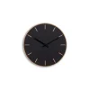 Hemverk - Vægur - Lys Eg/Sort - Sorte visere - Ø28 cm