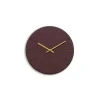 Discount Hemverk - Vægur - Mørk Eg/Burgundy - Guld visere - Ø28 cm