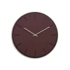 Online Hemverk - Vægur - Mørk Eg/Burgundy - Sølv visere - Ø38 cm
