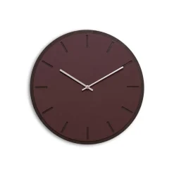 Online Hemverk - Vægur - Mørk Eg/Burgundy - Sølv visere - Ø38 cm