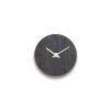Clearance Hemverk - Vægur - Mørk eg - Ø12 cm - Guld visere
