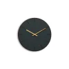 Online Hemverk - Vægur - Mørk Eg/Conifer Grøn - Guld visere - Ø28 cm
