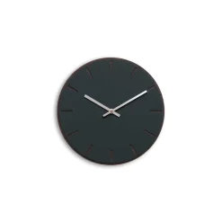 Online Hemverk - Vægur - Mørk Eg/Conifer Grøn - Sølv visere - Ø28 cm