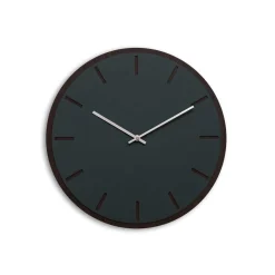 Discount Hemverk - Vægur - Mørk Eg/Conifer Grøn - Sølv visere - Ø38 cm