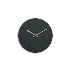 Online Hemverk - Vægur - Mørk Eg/Conifer Grøn - Kobber visere - Ø28 cm