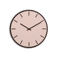Discount Hemverk - Vægur - Mørk Eg/Powder Dusty Rose - Sorte visere - Ø38 cm