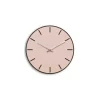 Discount Hemverk - Vægur - Mørk Eg/Powder Dusty Rose - Sølv visere - Ø28 cm
