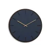 Online Hemverk - Vægur - Mørk Eg/Smokey Blue - Kobber visere - Ø38 cm