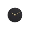 Best Hemverk - Vægur - Mørk Eg/Sort - Guld visere - Ø28 cm