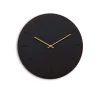 Sale Hemverk - Vægur - Mørk Eg/Sort - Guld visere - Ø38 cm