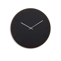Discount Hemverk - Vægur - Mørk Eg/Sort - Sølv visere - Ø38 cm
