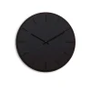 New Hemverk - Vægur - Mørk Eg/Sort - Sorte visere - Ø38 cm