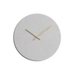 Outlet Hemverk - Vægur - Shape - Lys grå - Kobber visere - Ø28 cm