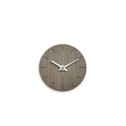 Clearance Hemverk - Vægur - Valnød - Ø12 cm - Sølv visere