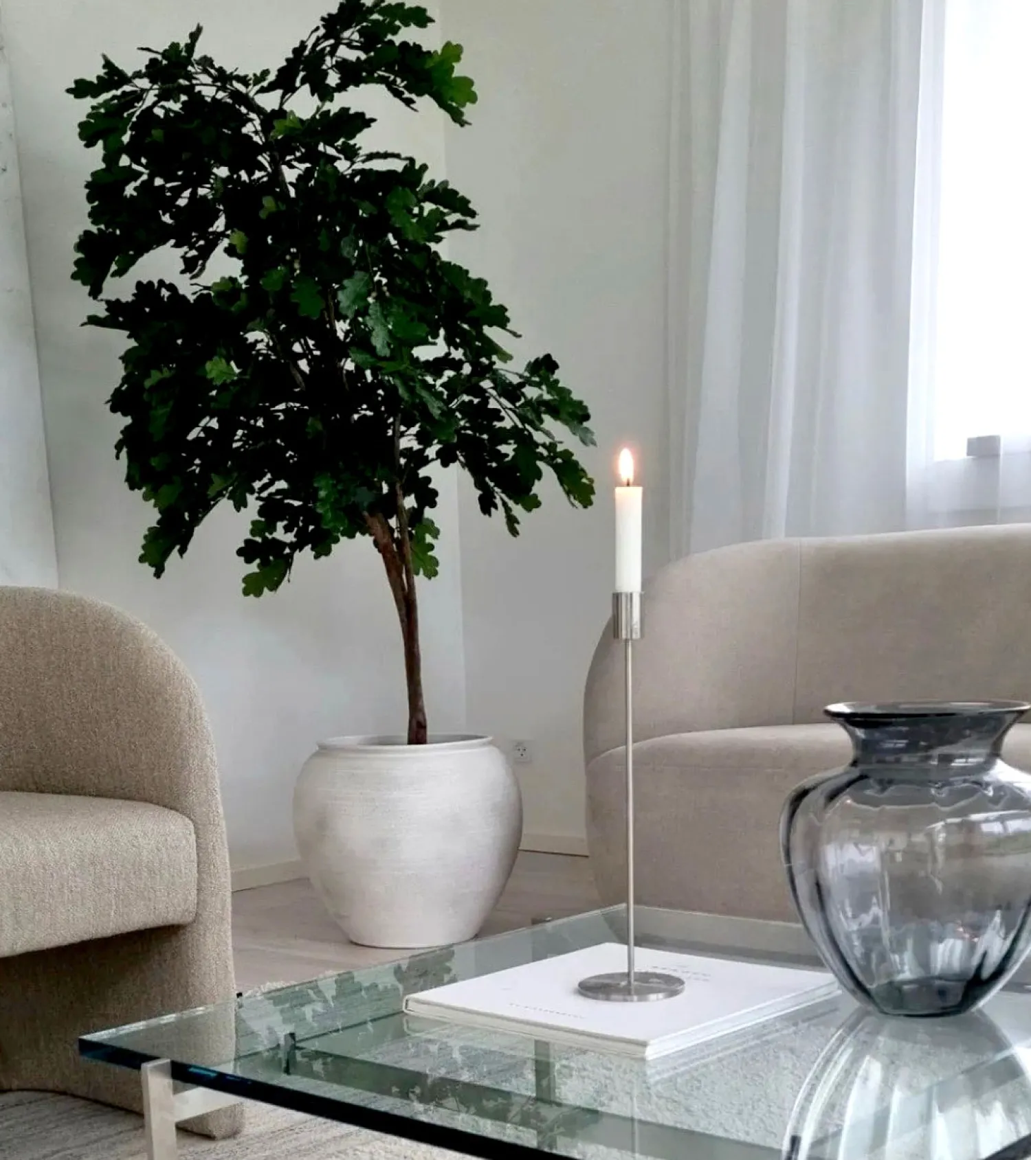 New Hove Home - High Light lysestage - Rustfrit stål - H28 cm