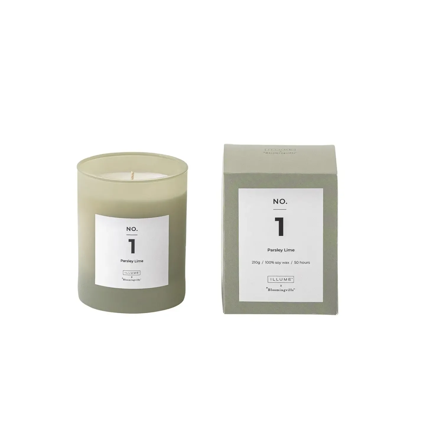 Clearance Bloomingville ILLUME x - NO. 1 - parsley Lime, duftlys (gift box)