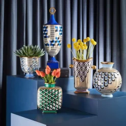 Outlet Jonathan Adler - Vase - Versailles Puzzle - 19,7 x 23,5 cm