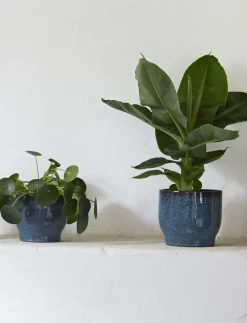 New Knabstrup Keramik - urtepotteskjuler Ø 16.5 cm dusty blue