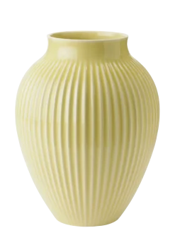 Outlet Knabstrup Keramik - vase H 27 cm ripple yellow