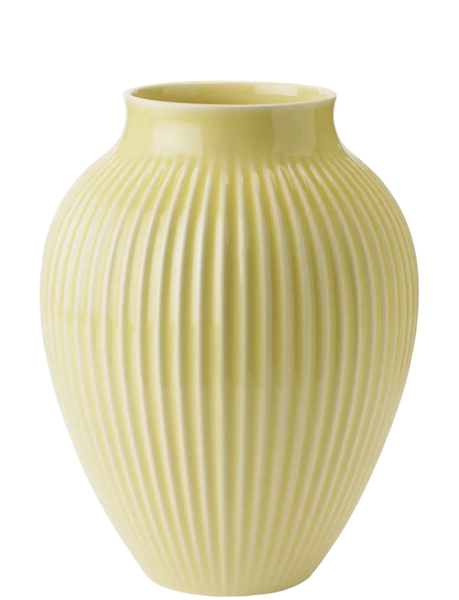 Outlet Knabstrup Keramik - vase H 27 cm ripple yellow
