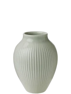 Discount Knabstrup Keramik - vase H 12.5 cm ripple mint